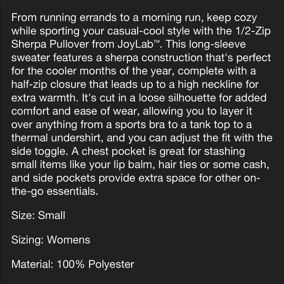 NWOT! Joy lab 1/2 zip camo faux sherpa pullover - Picture 4 of 9